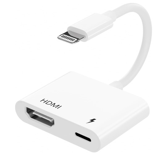 PNBLAECE Adaptador HDMI para iPhone a TV, Adaptador AV Digital 1080P